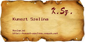 Kunszt Szelina névjegykártya